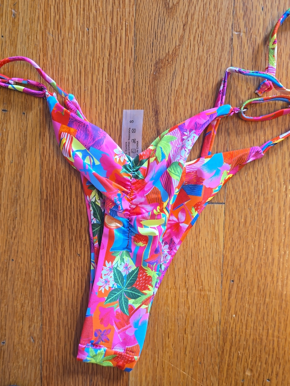 SHEIN Multicolor Tropical Floral String Bikini - Picture 6 of 6